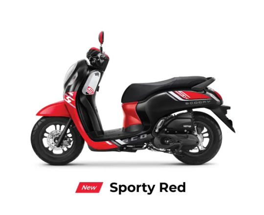 Honda Scoopy 110 màu đỏ đen CBS